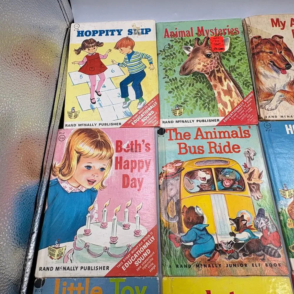 Lot 14 Vintage Rand McNally Junior Elf Children's Books
